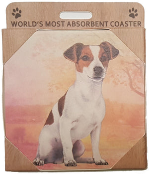 E&S Imports Ceramic Pet Coasters - Jack Russell (250-17)