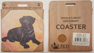 E&S Imports Ceramic Pet Coasters - Black Labrador (250-21)
