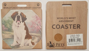 E&S Imports Ceramic Pet Coasters - Saint Bernard (250-50)