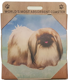 E&S Imports Ceramic Pet Coasters - Pekingese (250-61)