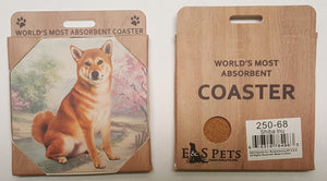 E&S Imports Ceramic Pet Coasters - Shiba Inu (250-68)