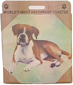 E&S Imports Ceramic Pet Coasters - Boxer (Uncropped) (250-6)