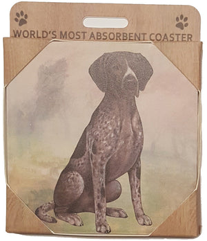 E&S Imports Ceramic Pet Coasters - German Shorthaired Pointer (250-83)