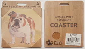 E&S Imports Ceramic Pet Coasters - Bulldog (250-8)