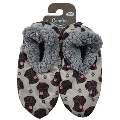 Comfies Pet Lover Slippers by E&S Imports - Black Labrador Retriever (281-21)