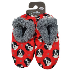 Comfies Pet Lover Slippers by E&S Imports - Shih Tzu Black (281-87b)