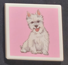Purple Turtle Gifts Portrait Collection Absorbent Coaster-West Highland Terrier (Westie)