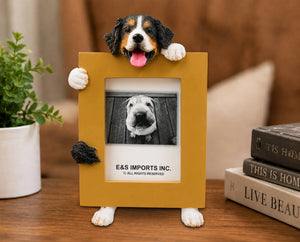 Bernese Mountain (2 1/2x3 1/2) Small Photo Picture Ceramic Frame from E&S Imports