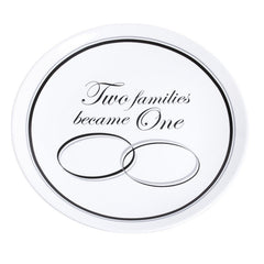 Elegant Black Ink Platter, Two Families Became One (3CHR5211A)