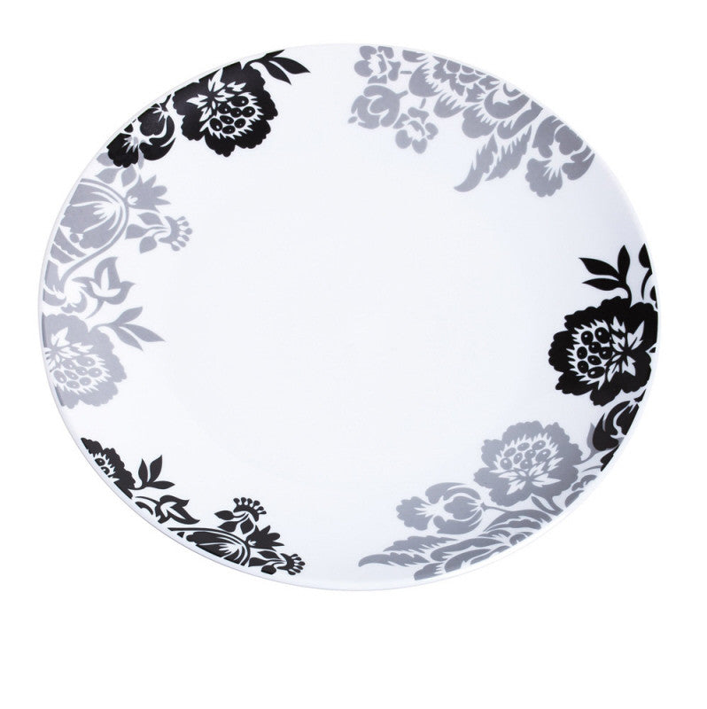 Elegant Black Ink Platter, Floral Pattern (3CHR5211C)