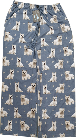 Comfies Unisex Pajama Bottoms - West Highland Terrier (Westie)