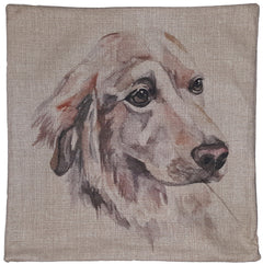 Cotton & Linen Dog Pillow - Golden Retriever (4873) (10365)