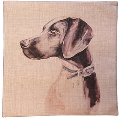 Cotton & Linen Dog Pillow - Great Dane (10369)