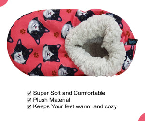 black-and-white-cat-slippers
