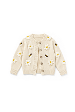 Bee daisy cardigan sweater