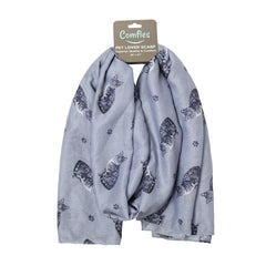 E&S Pet Lover Scarf - Silver Tabby Cat (632-9)