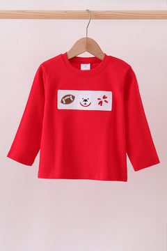Premium Red Georgia bulldog embroidery top