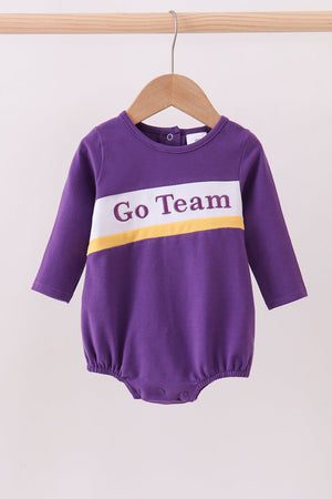 Premium Purple LSU Go Team embroidery bubble
