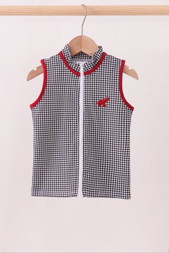 Premium Black Alabama elephant embroidery vest