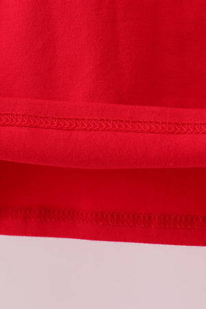 Premium Red Georgia applique top