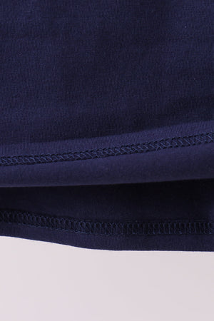 Premium Navy Auburn tiger applique top