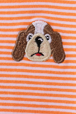 Premium Orange Tennessee puppy stripe pants set