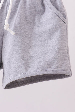 Premium Grey drawstring shorts