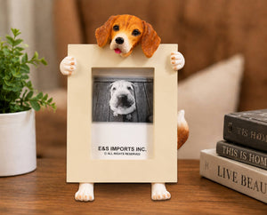 Beagle Ceramic (2 1/2x3 1/2) Small Photo Picture Ceramic Frame from E&S Imports