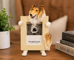 Collie (2 1/2x3 1/2) Small Photo Picture Ceramic Frame from E&S Imports