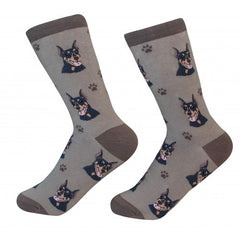 E&S Imports Pet Lover Unisex Socks - Doberman (800-101)