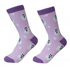 E&S Imports Pet Lover Unisex Socks - Maltese (800-24)