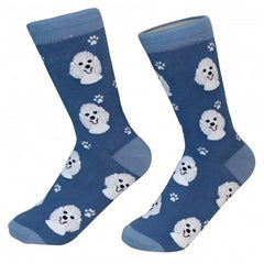 E&S Imports Pet Lover Unisex Socks - Poodle (white) (800-28)