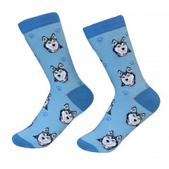 E&S Imports Pet Lover Unisex Socks - Siberian Husky (800-40)