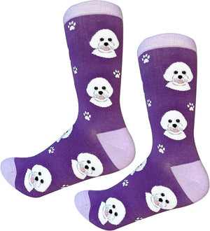 E&S Imports Pet Lover Unisex Socks - Bichon Frise (800-4)