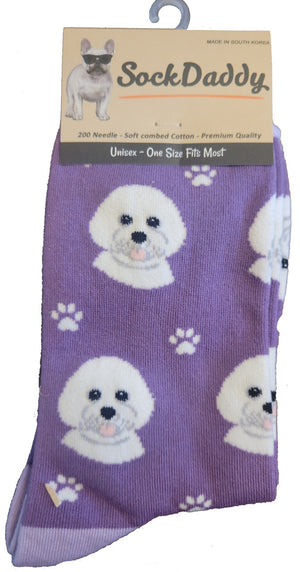 E&S Imports Pet Lover Unisex Socks - Bichon Frise (800-4)