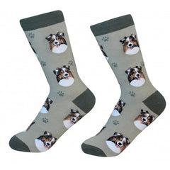 E&S Imports Pet Lover Unisex Socks - Australian Shepherd (800-53)