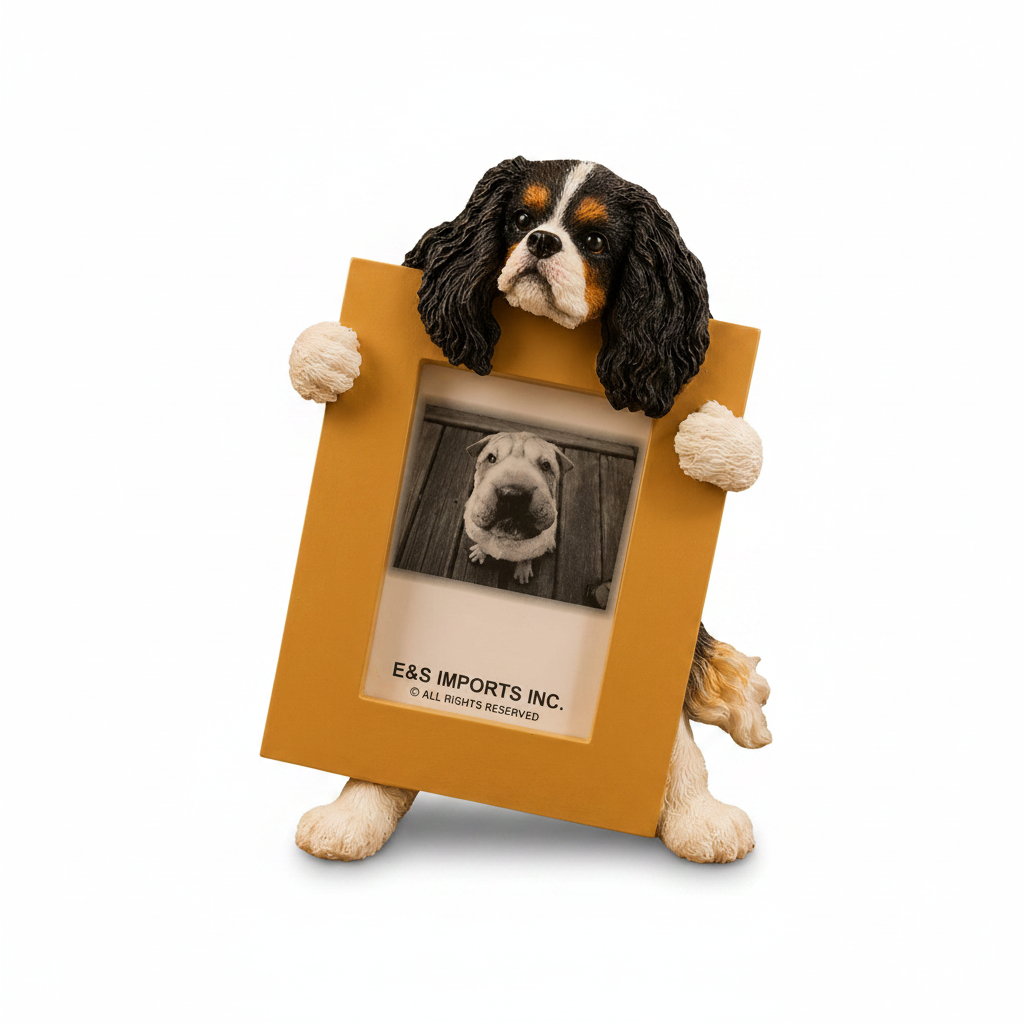 Cavalier King Charles Spaniel (2 1/2x3 1/2) Small Photo Picture Ceramic Frame from E&S Imports