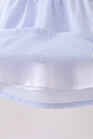 Colorblock ruffle shorts set