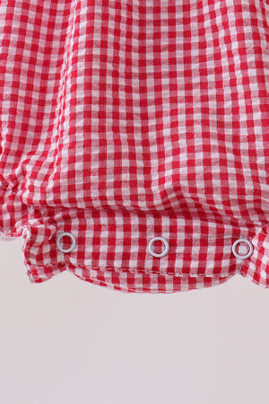 Red watermelon ruffle bubble
