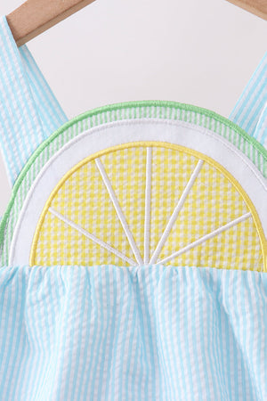 Mint lemon ruffle bubble
