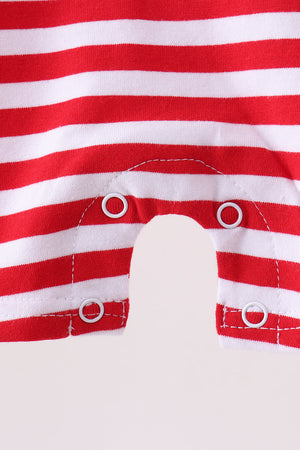 Red stripe flag fireworks embroidery jonjon