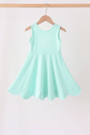 Mint Scalloped Dress