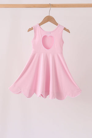Pink Scalloped Dress