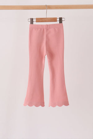 Pink scalloped bell pants