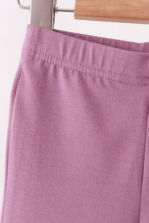 Dusty mauve scalloped bell pants