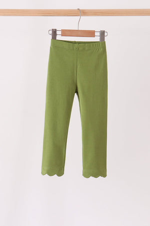 Forest scalloped leggings