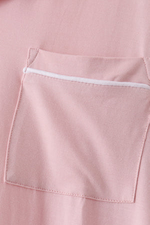 Pink bamboo mom pajama set