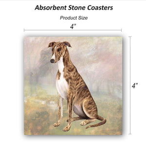 E&S Imports Ceramic Pet Coasters - Greyhound (250-94)