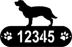 American Water Spaniel Dog PAWS House Address Sign
