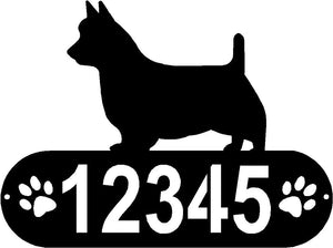 Australian Terrier Dog PAWS House Address Sign or Name Plaque